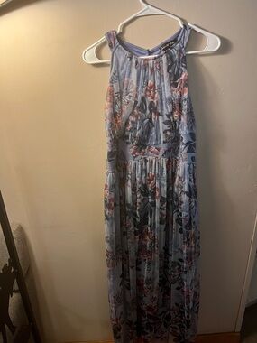 Candie's Floral Halter Dress in Lavender and Rose